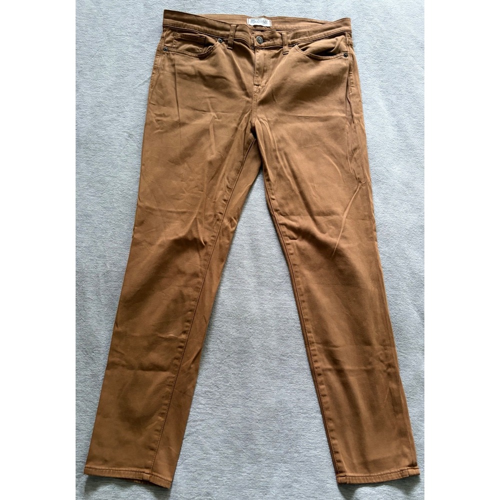 Madewell High Rise Skinny Jeans Brown Cedar Cognac Stretch Denim Pants Size 31